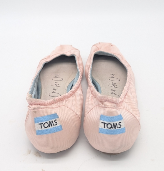 Toms Blush Pink Grosgrain Ballet Flats Size 8.5M - Picture 6 of 9